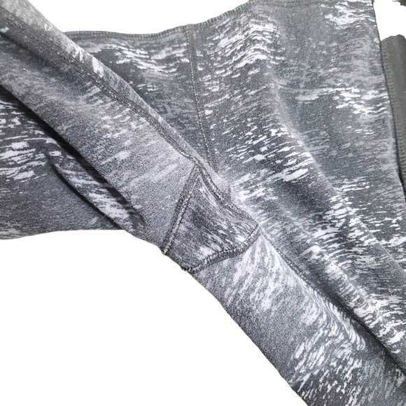 ATHLETA Womens leggings sz s flare connect capri gray black marble compression - Picture 6 of 11